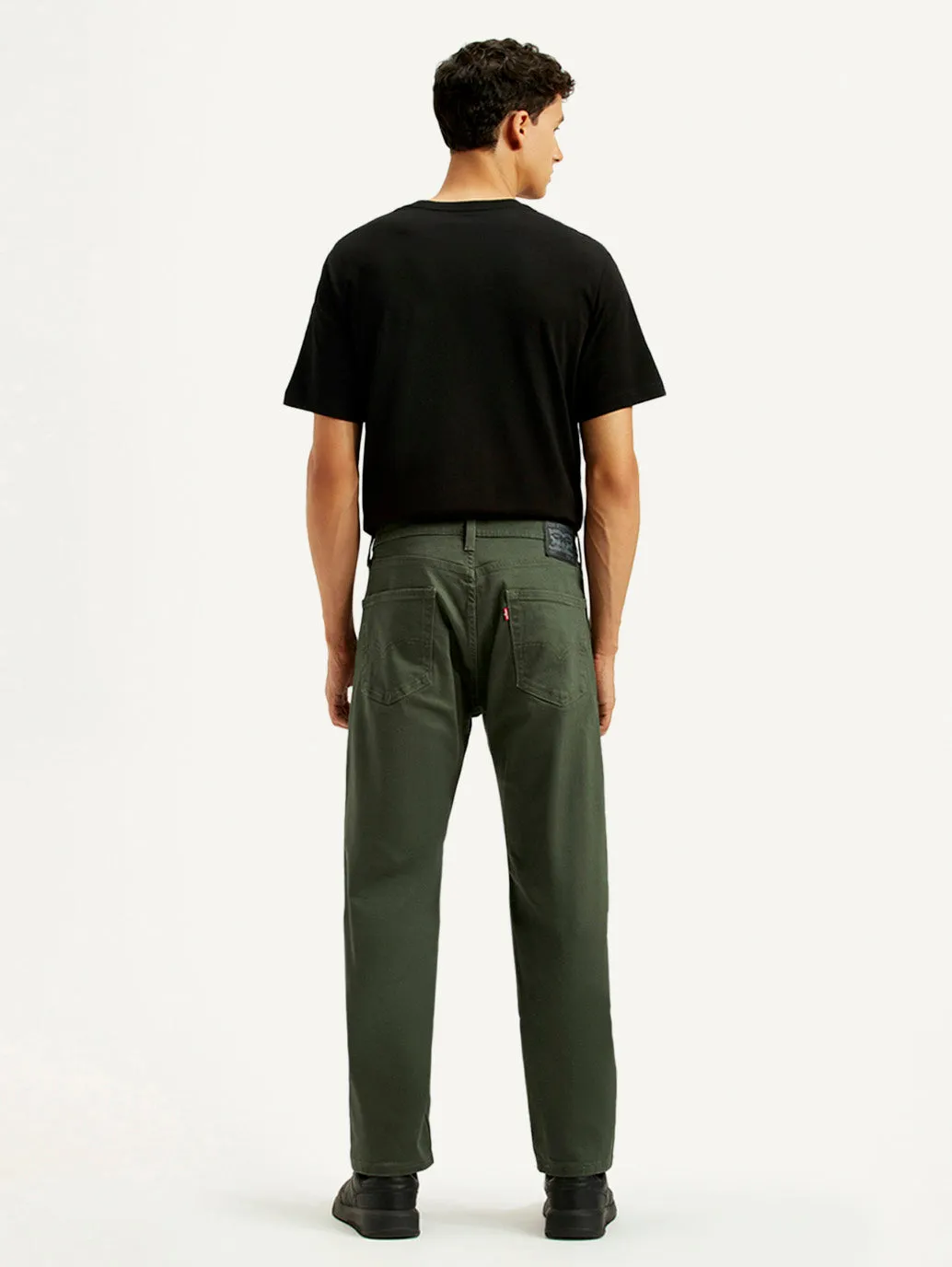 Men's 505 Olive Green Overdyed Straight Fit Mid Rise Jeans Durable Eco Friendly