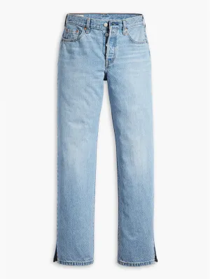 Streetwear Mood Women's 501 Light Blue Straight Fit Mid Rise Jeans