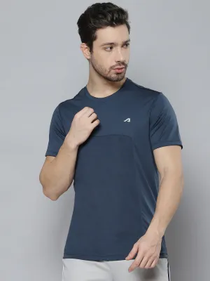 AirflowOptimized Alcis Men Navy Blue Solid T-shirt