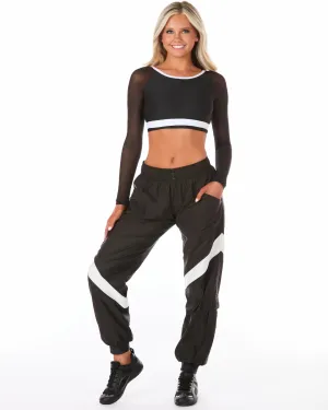 Easy Breath Next Up Long Sleeve Bra Top in Black