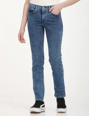 Matching Basic Women's 312 Blue Straight Fit Mid Rise Jeans