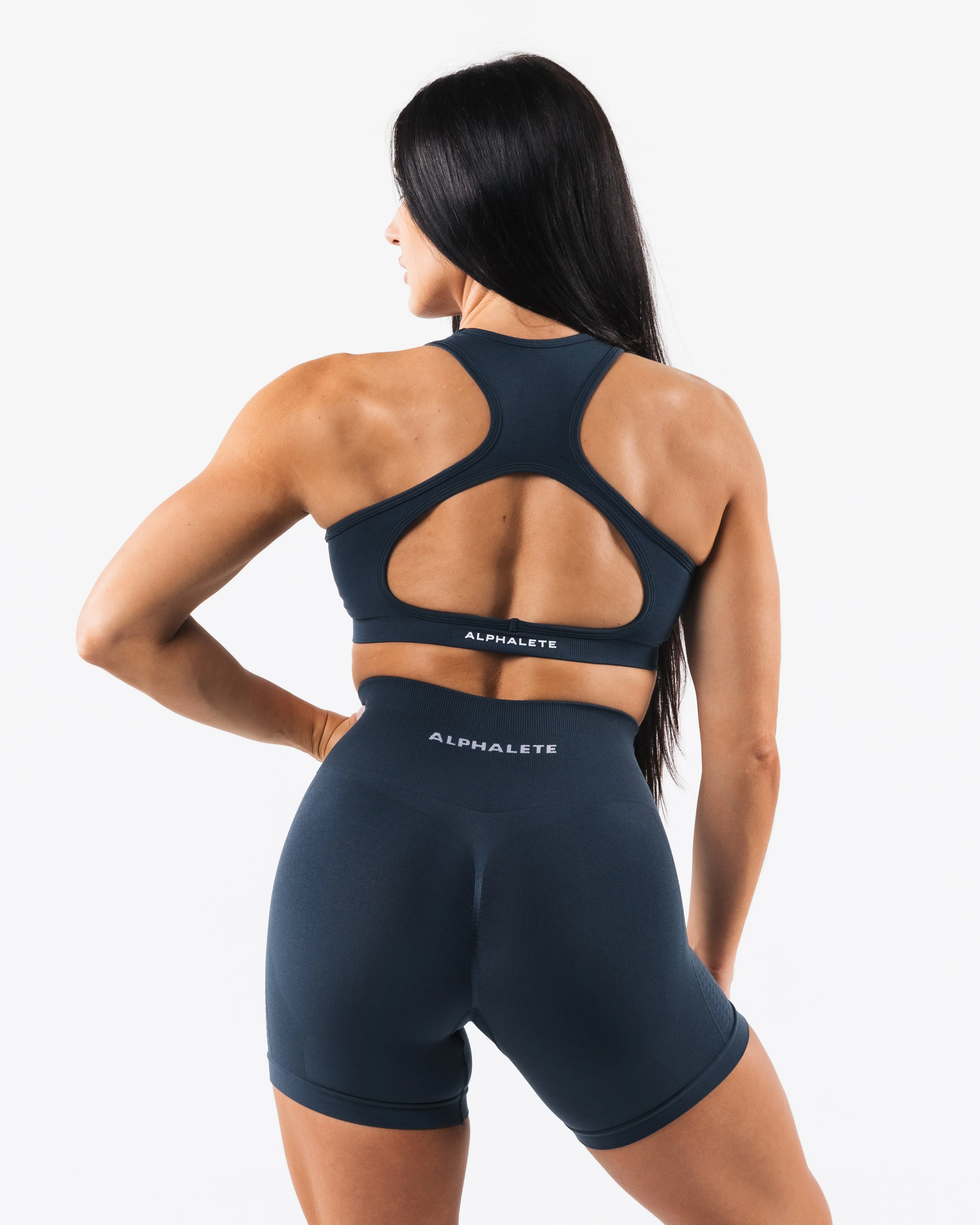Amplify Contour Bra - Trusted Blue Motion Control Design