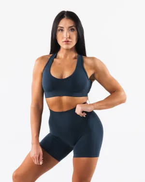 Double stitching seams Amplify Contour Bra - Trusted Blue
