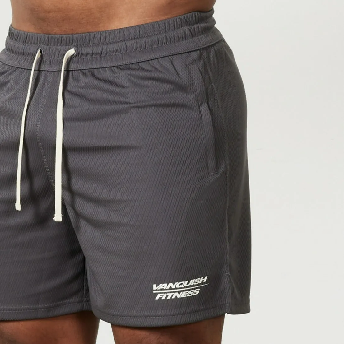 Vanquish Speed Charcoal Grey Mesh Shorts Sports Wear