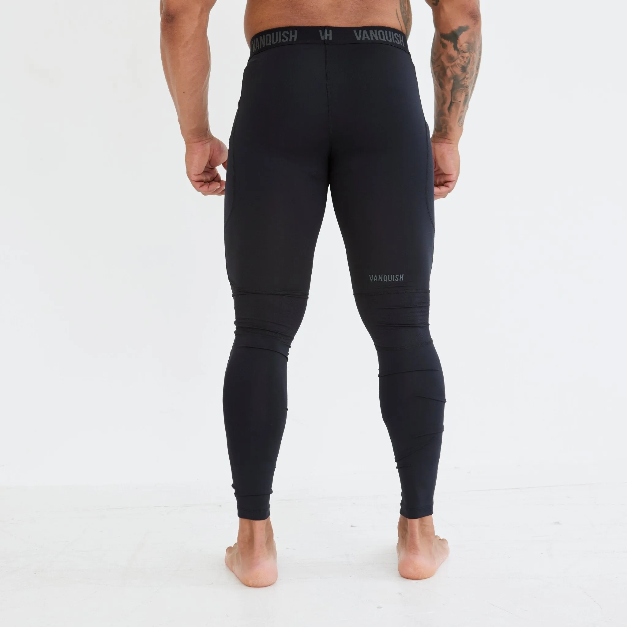 Vanquish Utility Black Base Layer Leggings FlexFoamPadding