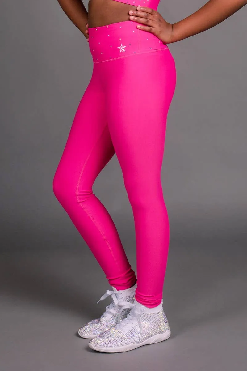 Travel Ease Legendary Legging in Hyper Pink Crystal