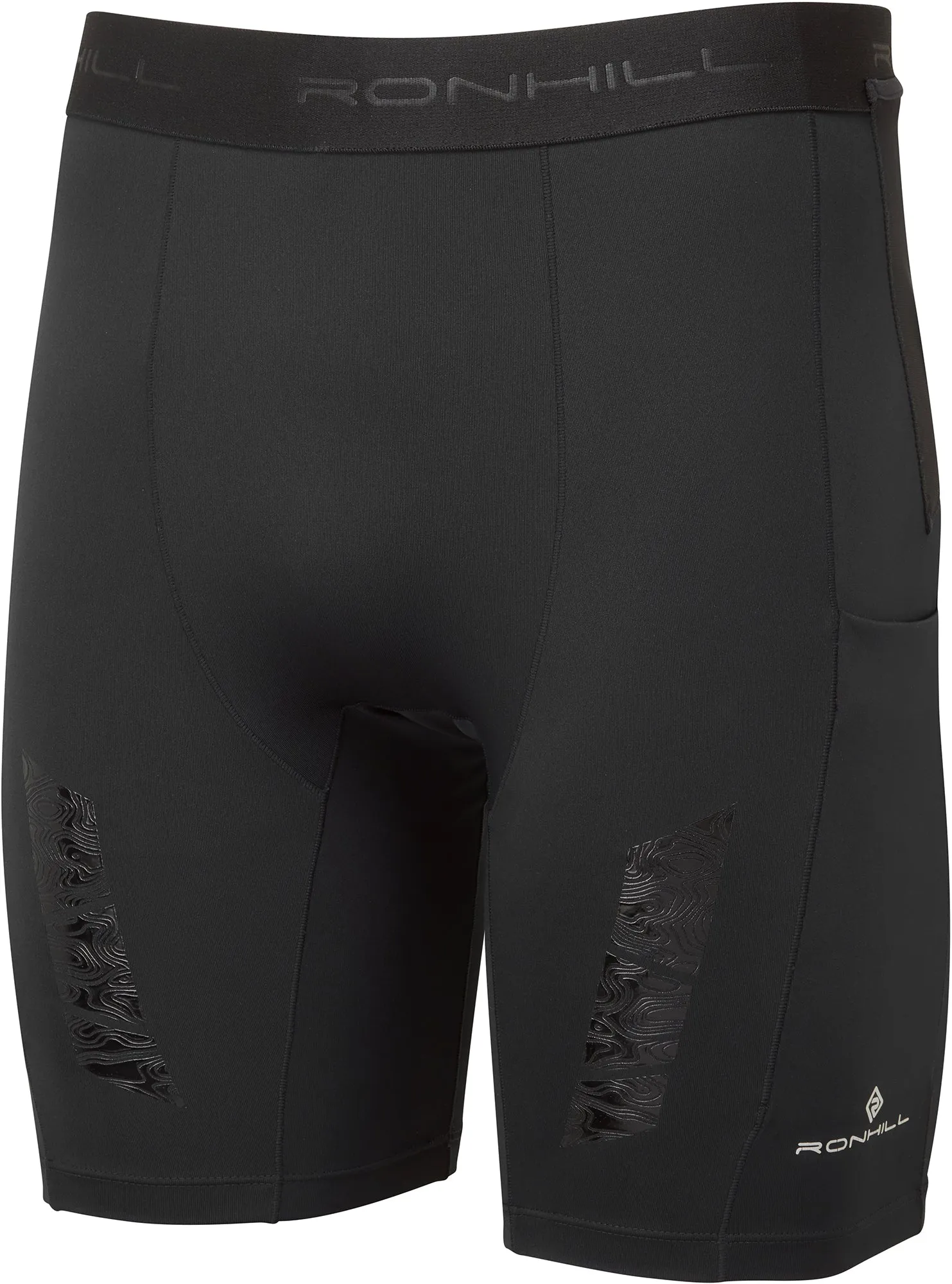 Ronhill Tech All Terrain 8 Inch Stretch Mens Short Running Tights - Black Stretch Comfort