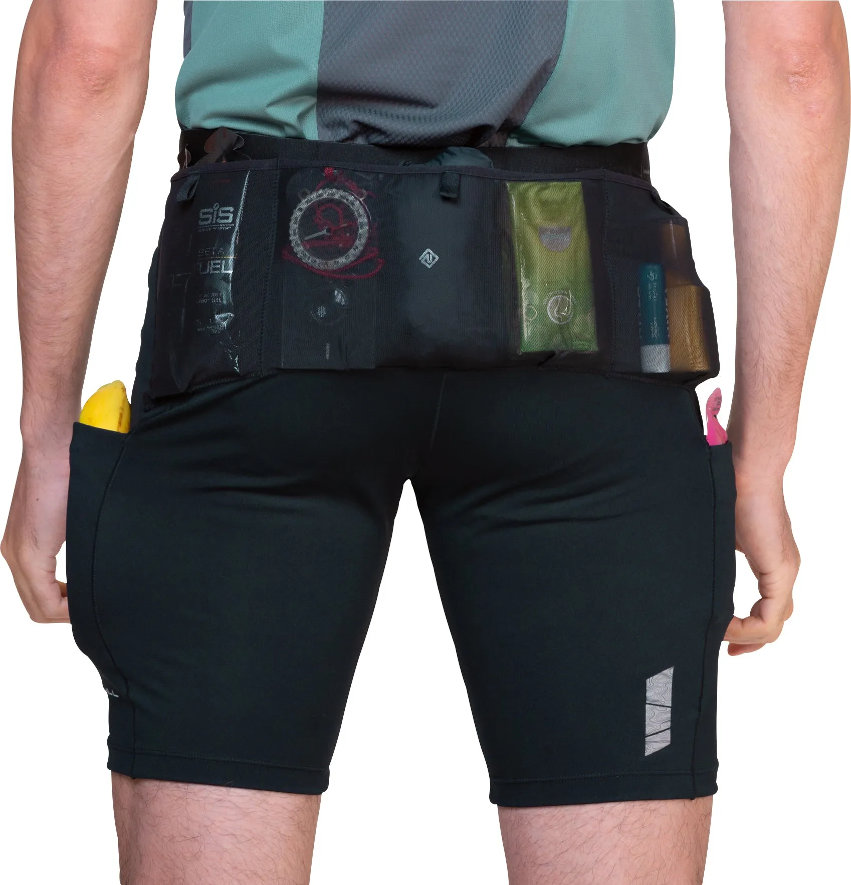 Ronhill Tech All Terrain 8 Inch Stretch Mens Short Running Tights - Black Layered Protection System