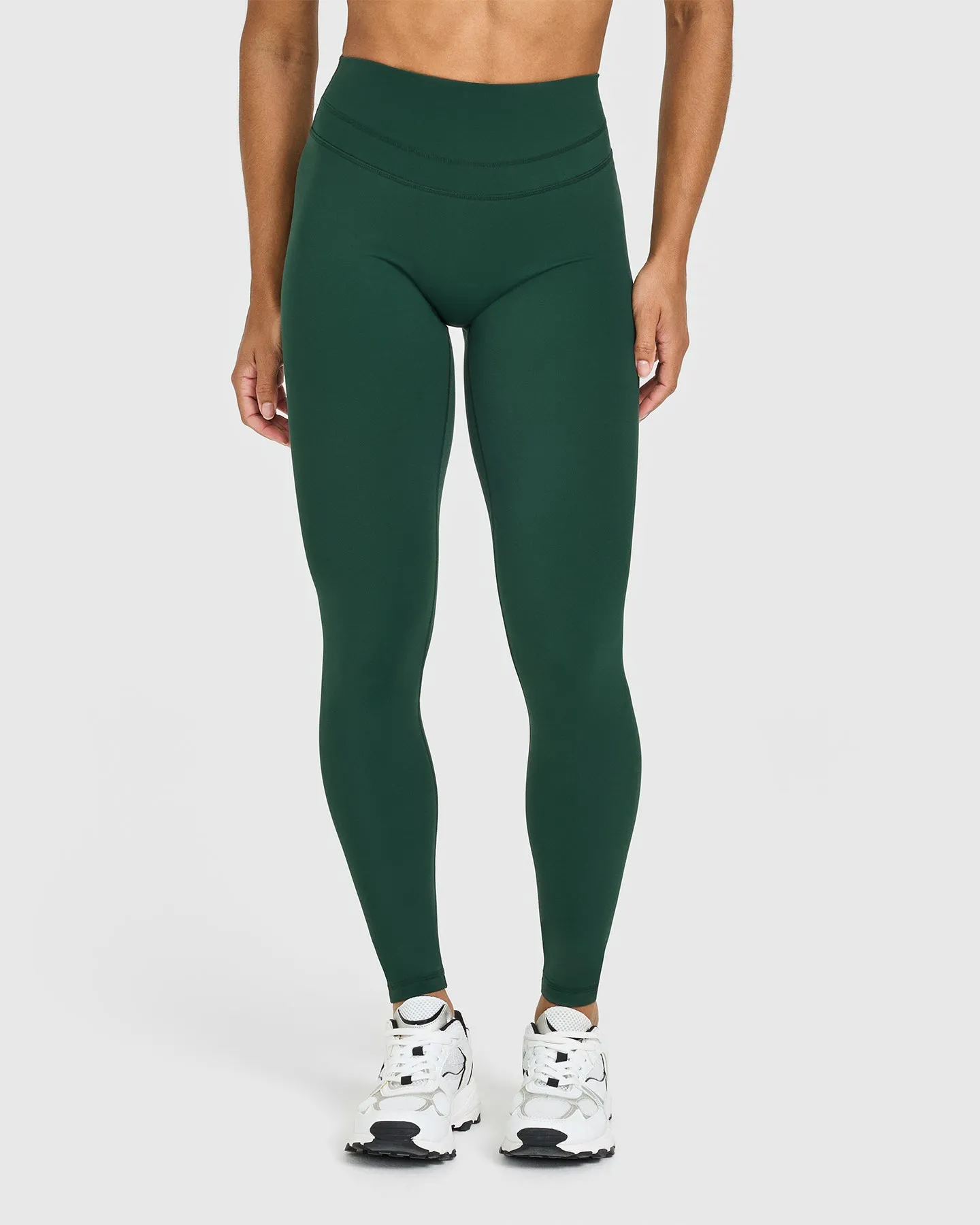 Training Ready Unified High Waisted Leggings | Racing Green Soft Stretch