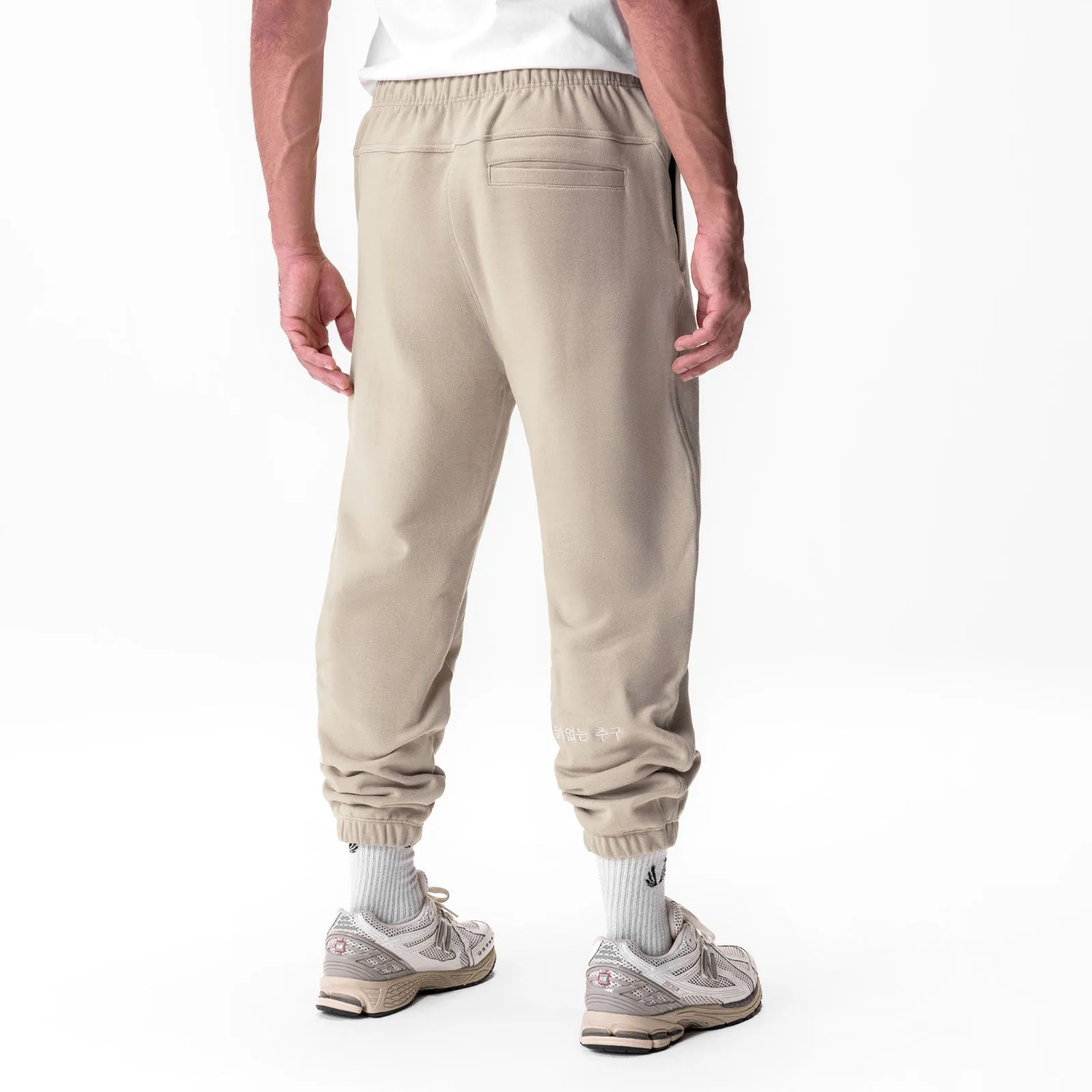 NoiseReducingFabric Double Stitched Seams 0655. Tech-Terry? Oversized Sweats - Sand Smoke