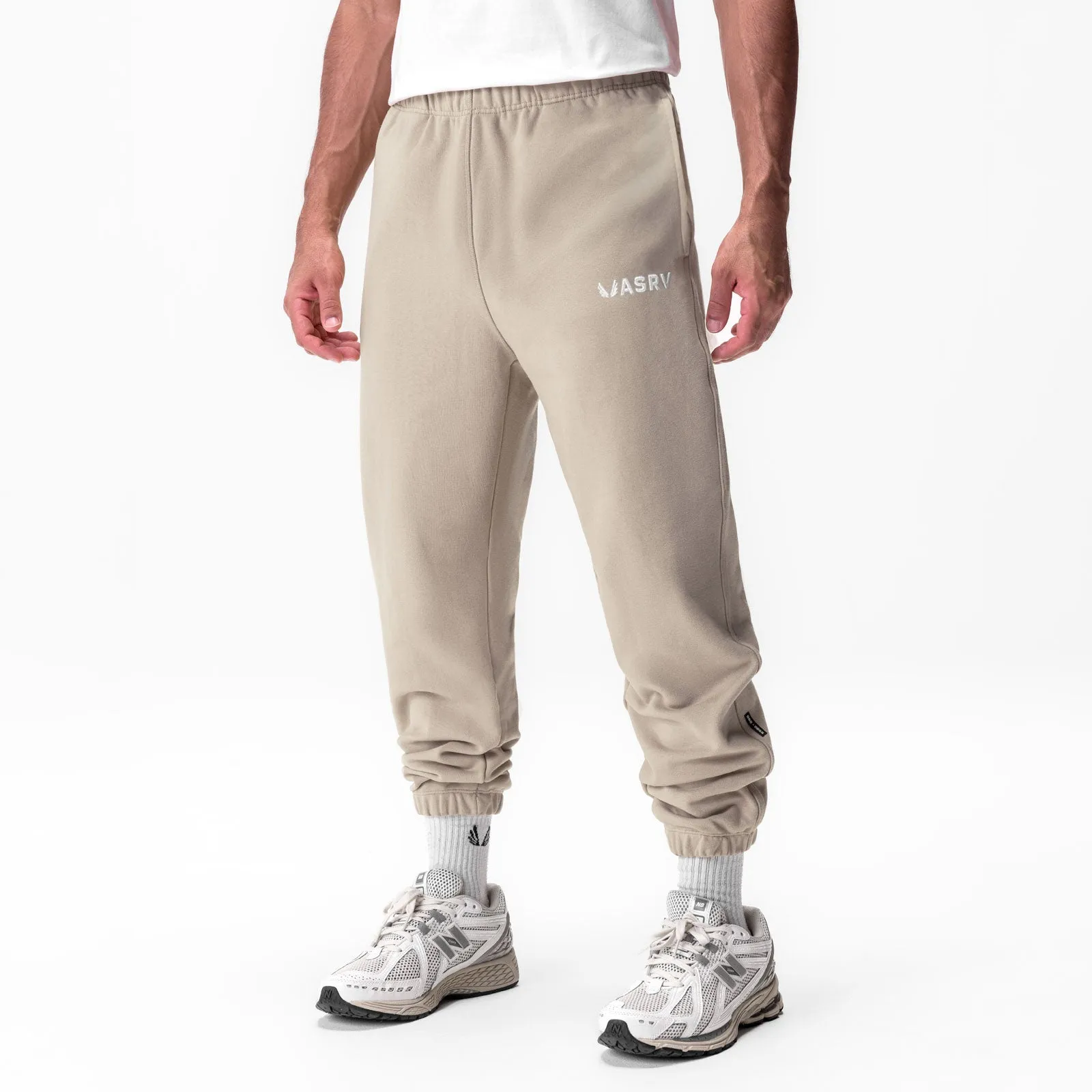 0655. Tech-Terry? Oversized Sweats - Sand Smoke Relax Fit