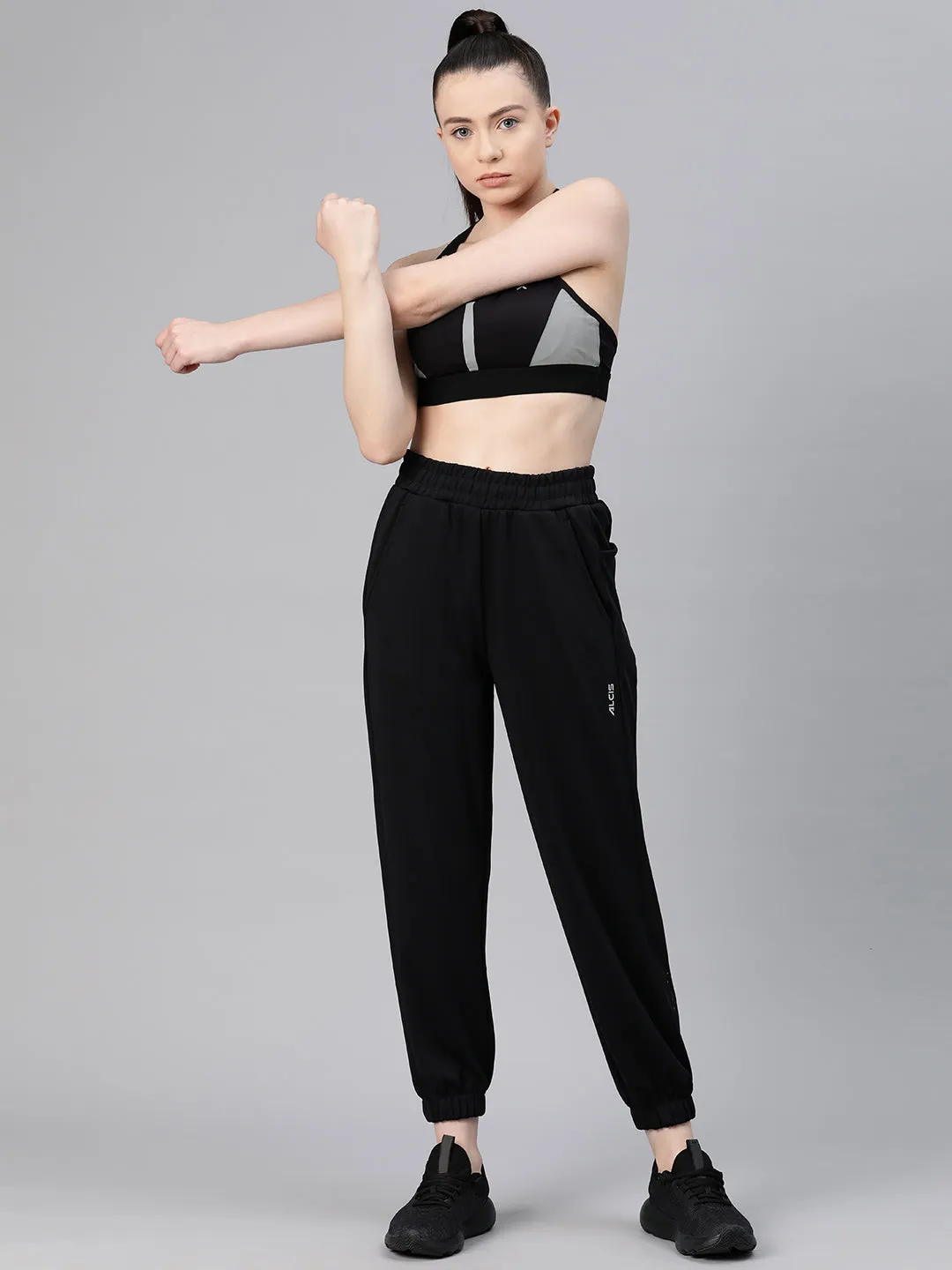 Alcis Women Solid Regular-Fit Joggers Perfect Stretch