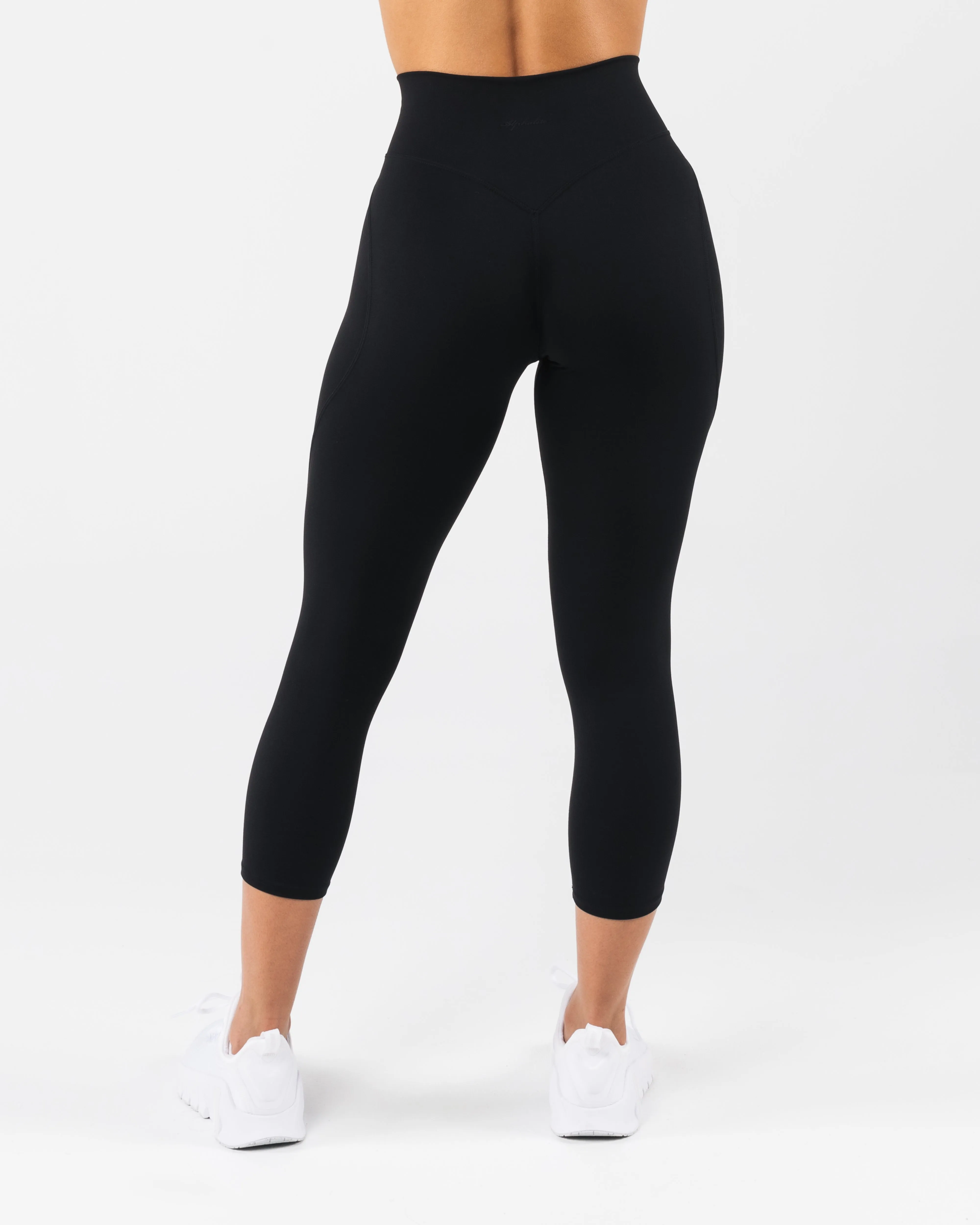 Casual Wearer Four Way Double Layer Dance Practice Aura Capri - Black