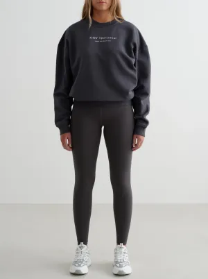 High end feel Ant like Shadow Grey Serif Sweatshirt