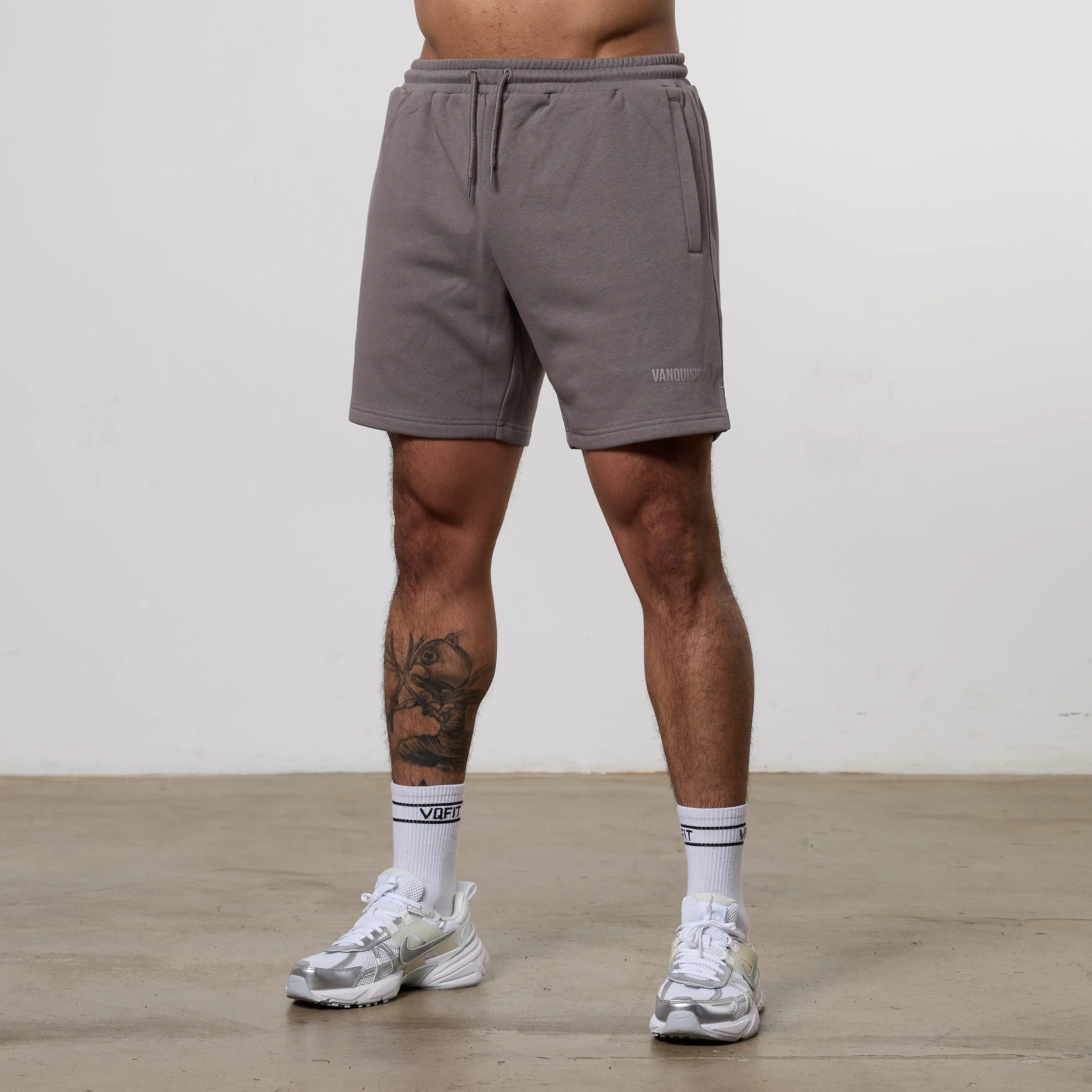 Stretchy Hemline maternity option Vanquish Essential Mushroom Regular Fit Shorts