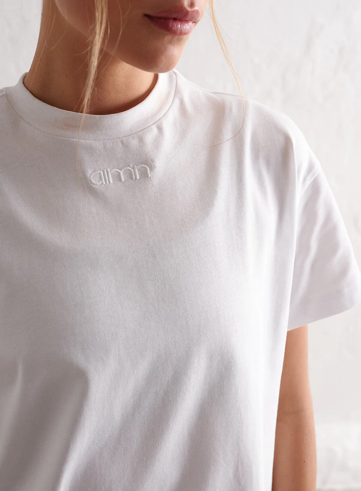 White Boyfriend T-shirt Floral freshness