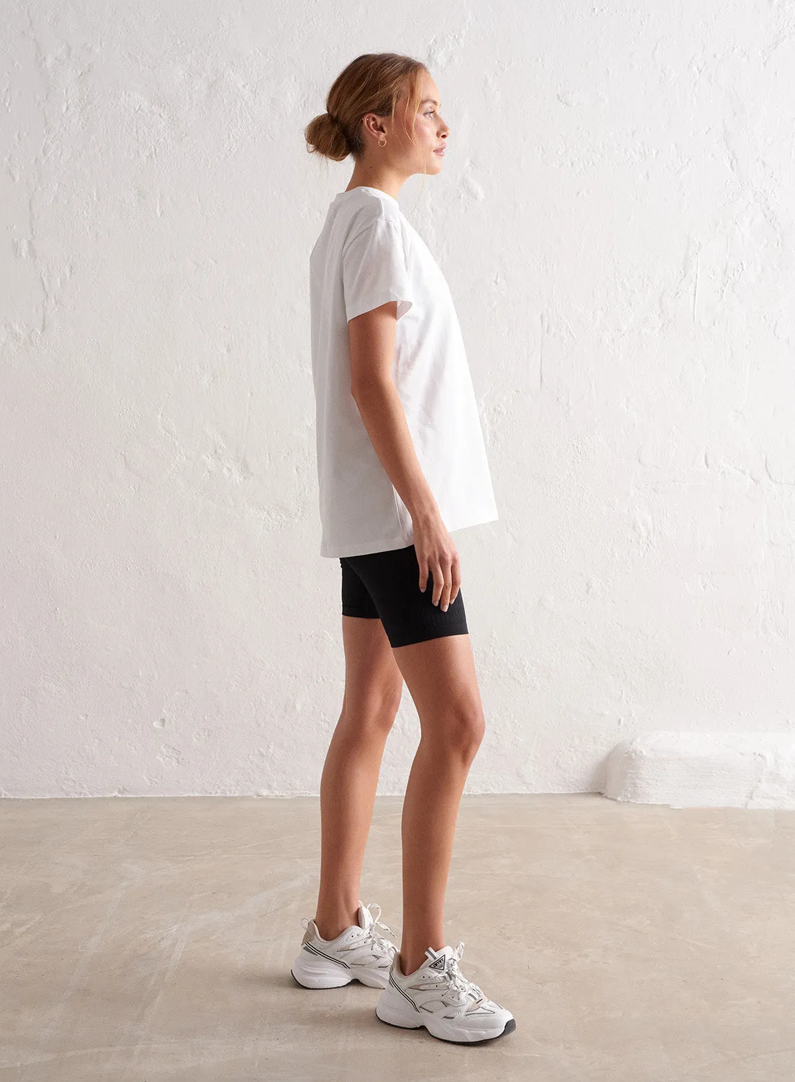 Playful Prints Sustainable Dye Process White Boyfriend T-shirt