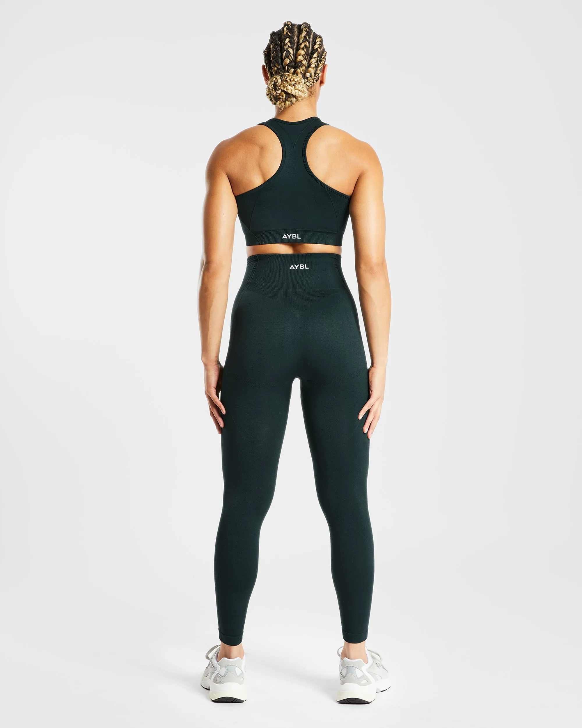 Balance V2 Seamless Sports Bra - Forest Green Breathable Lingerie