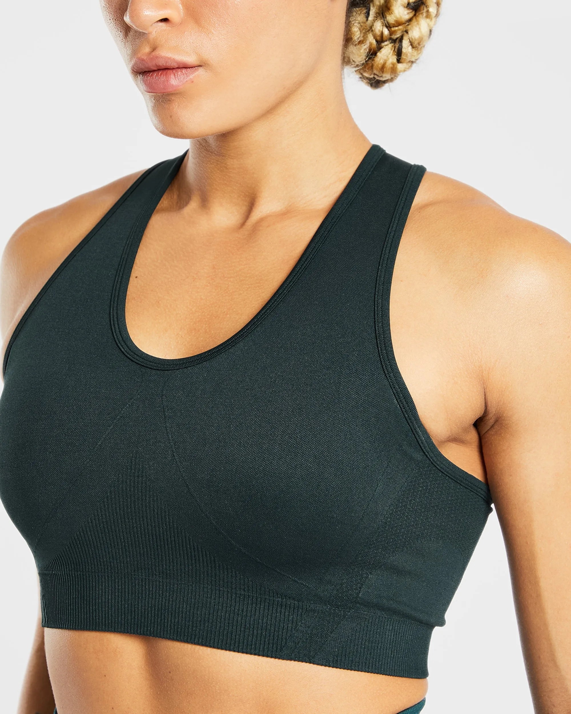 Injury prevention Easy Support Balance V2 Seamless Sports Bra - Forest Green