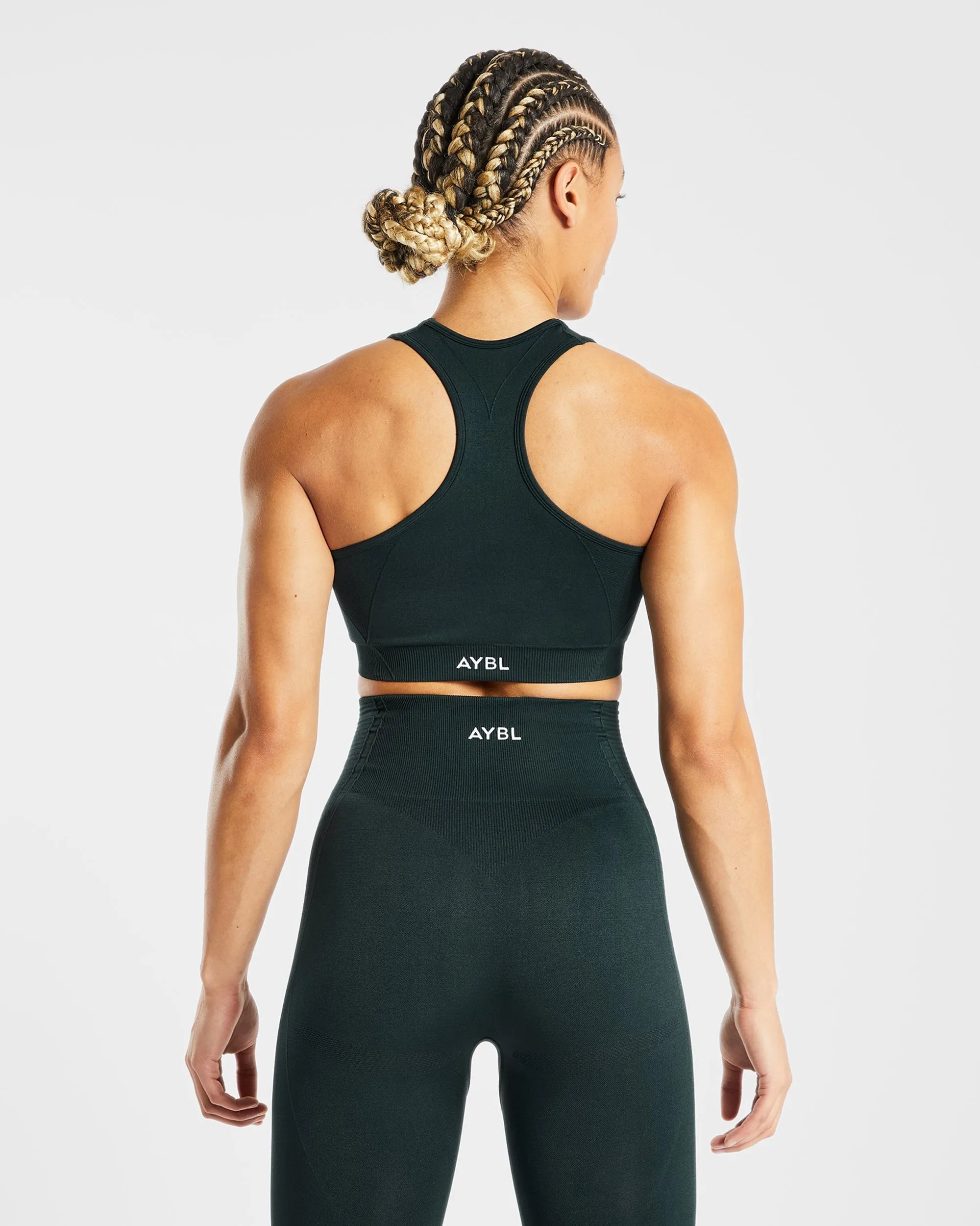 Balance V2 Seamless Sports Bra - Forest Green Pre-workout preparation Flexible Wire