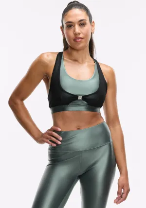 Smooth Texture Invisible stitching seams Mesh Sling Bra