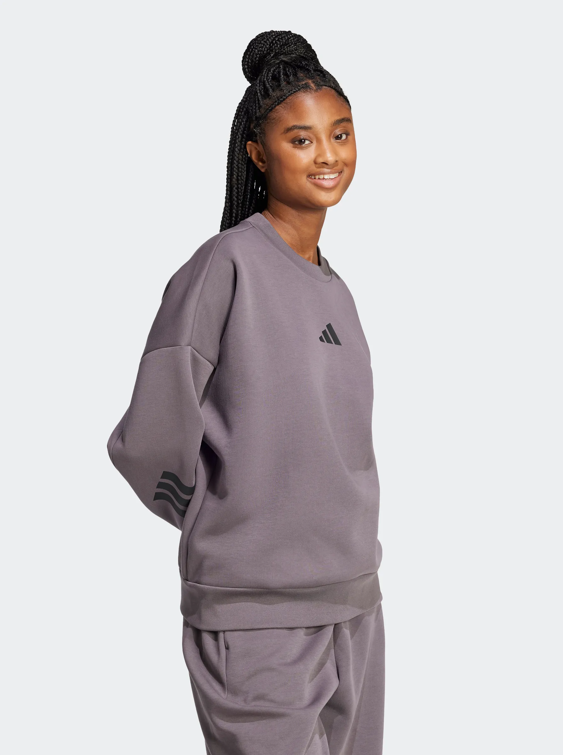 Future Icons 3-Stripes Sweatshirt Flexible Hood Structure