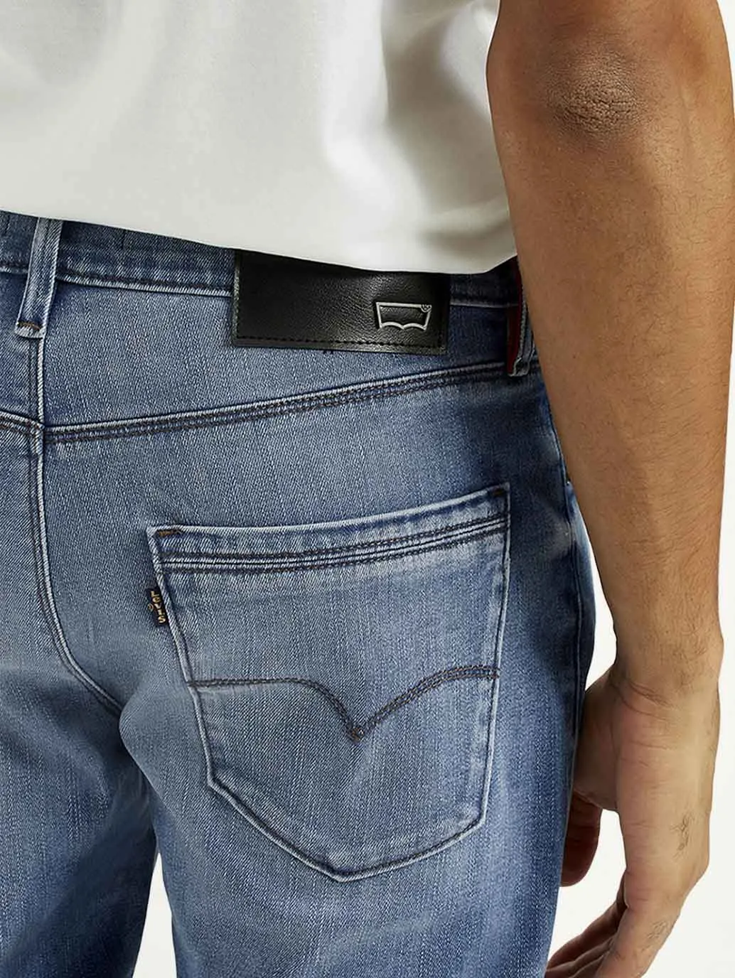 Men's Redloop 512 Indigo Slim Tapered Fit Mid Rise Jeans fade resistant color