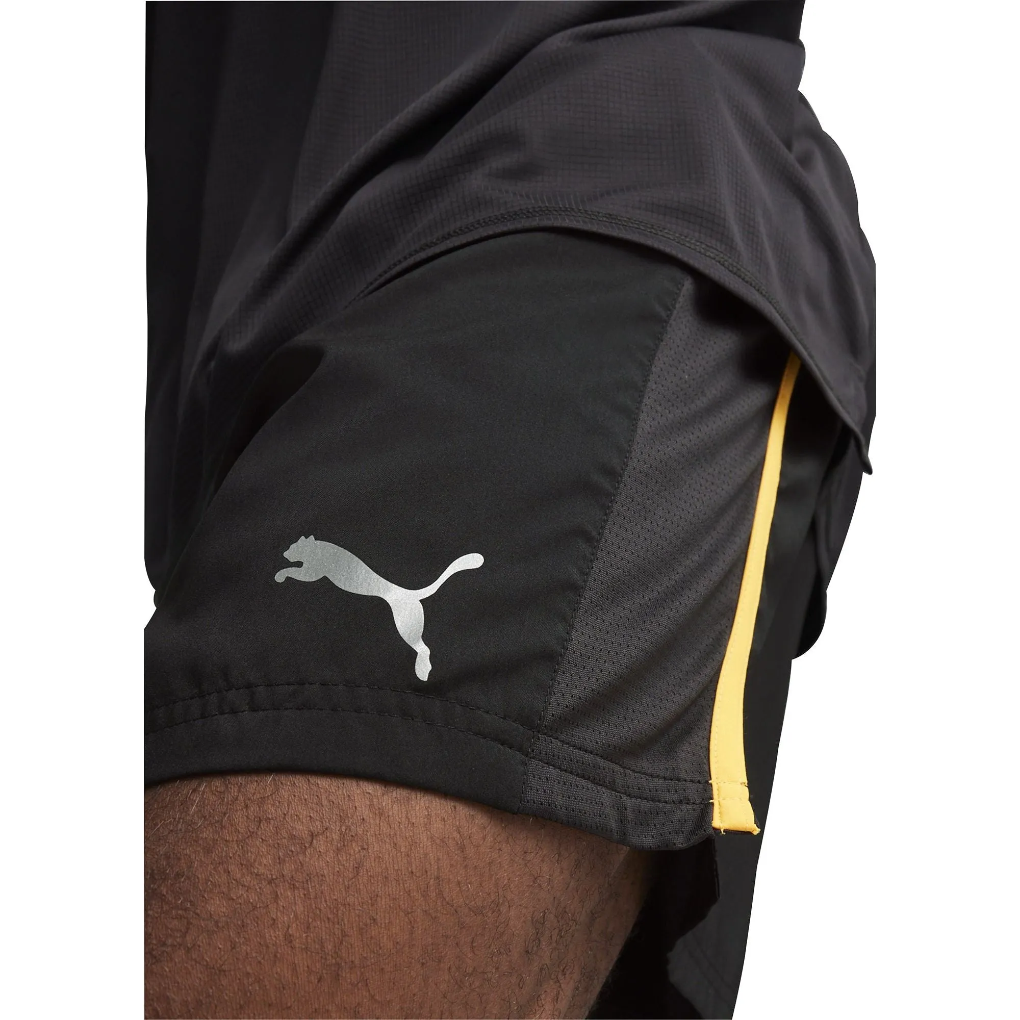 High Durability Blend Puma Run Favourite Velocity 5 Inch Mens Running Shorts - Black