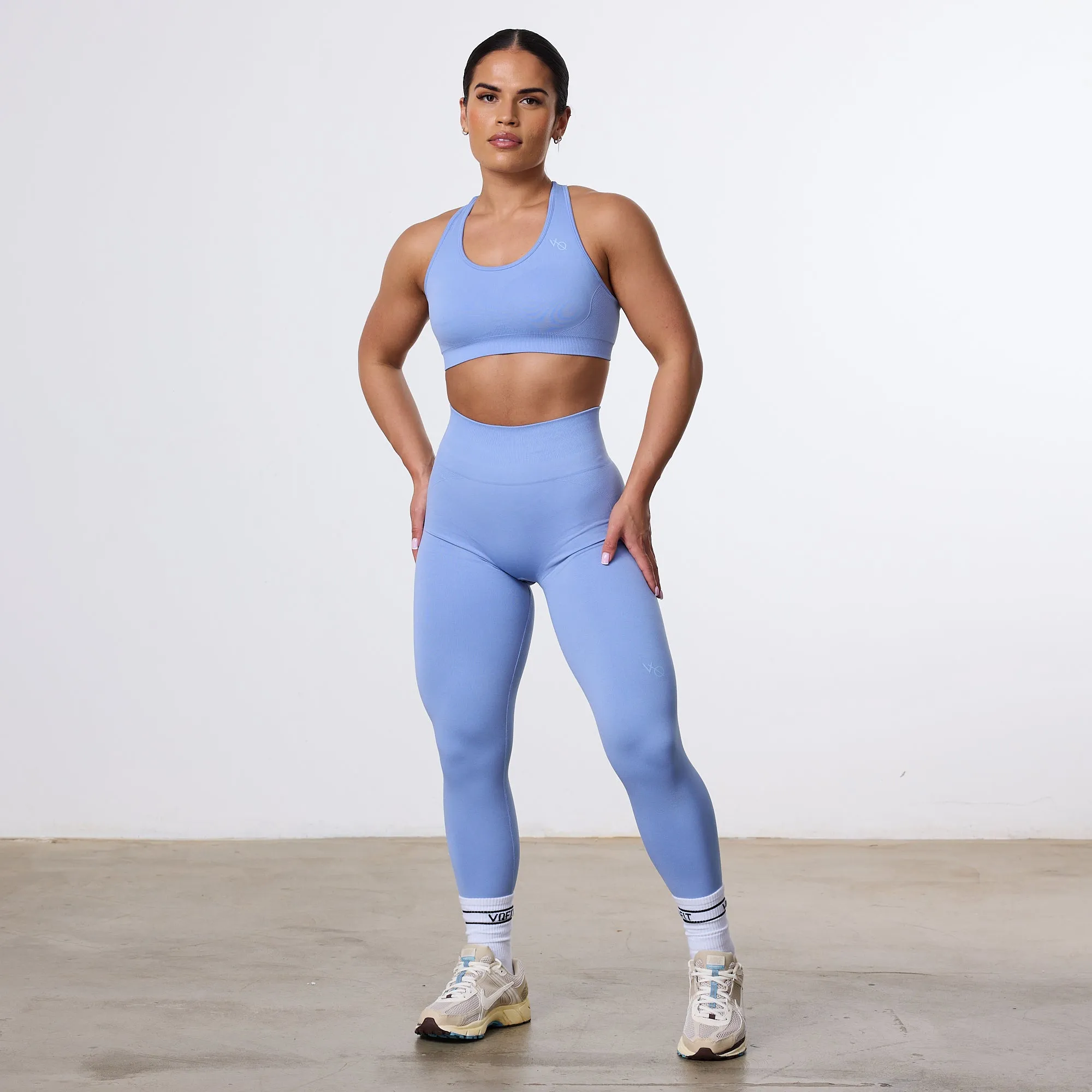 Vanquish Elevate Seamless Sky Blue Support Bra Plus Size