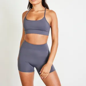 Striped activewear Vanquish Evolve Charcoal Grey Low Support Bra