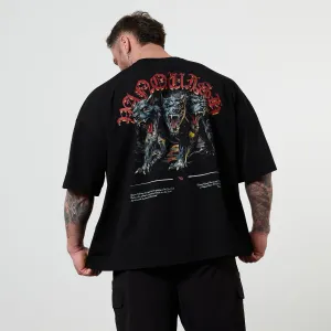 Crew Neck Design Vanquish Olympus Black Cerberus Oversized Boxy T Shirt