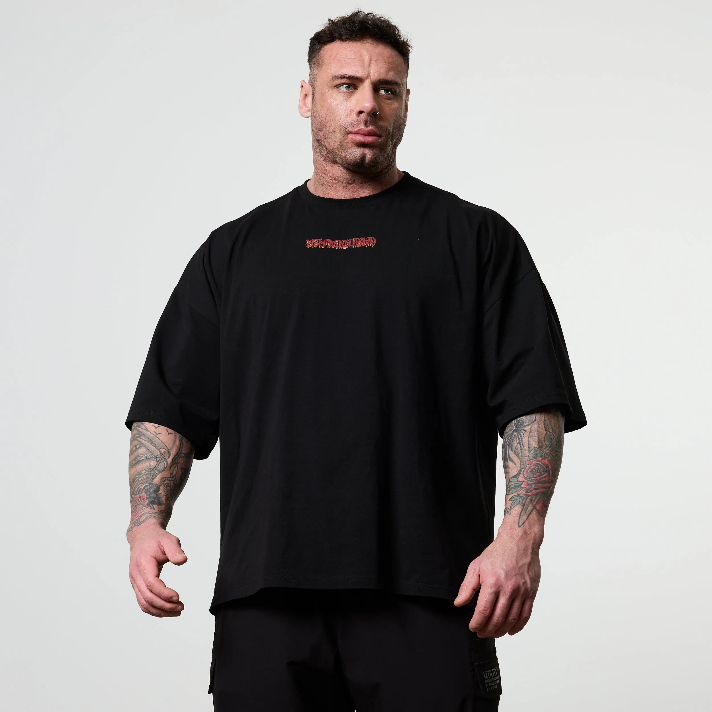 Vanquish Olympus Black Cerberus Oversized Boxy T Shirt Neutral Color