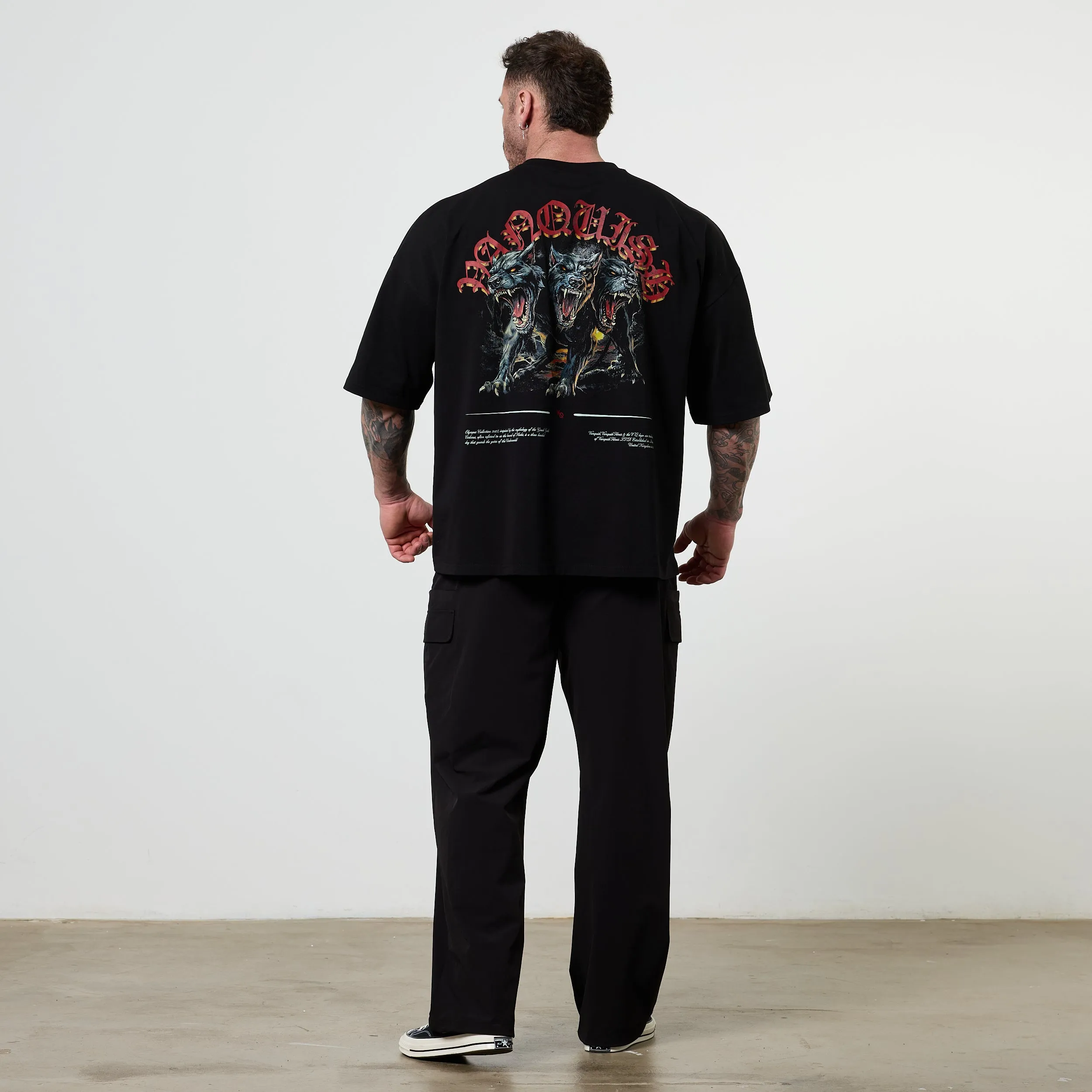 Hypoallergenic Textile Vanquish Olympus Black Cerberus Oversized Boxy T Shirt