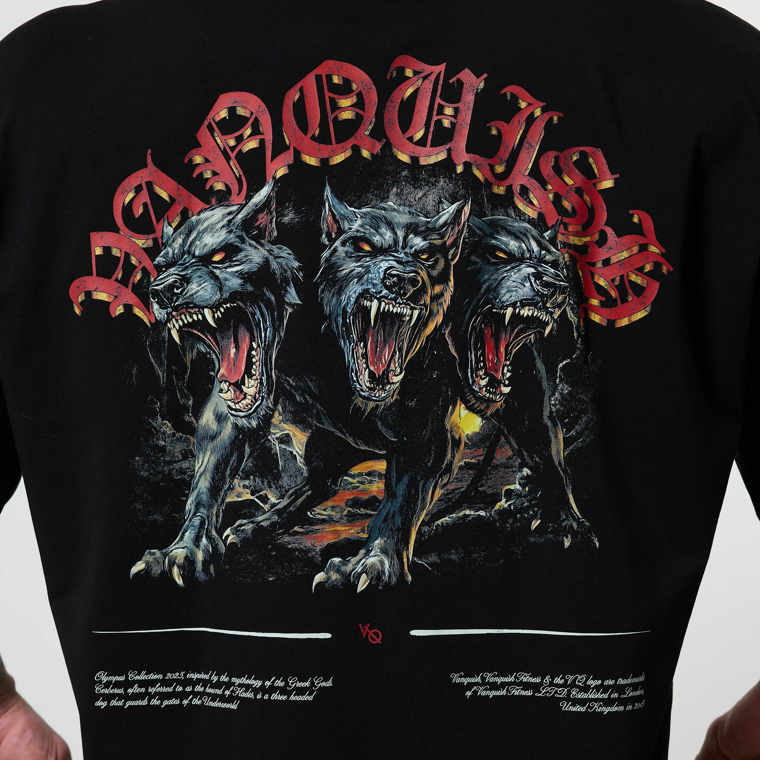 Vanquish Olympus Black Cerberus Oversized Boxy T Shirt Leisure Casual Street Smart