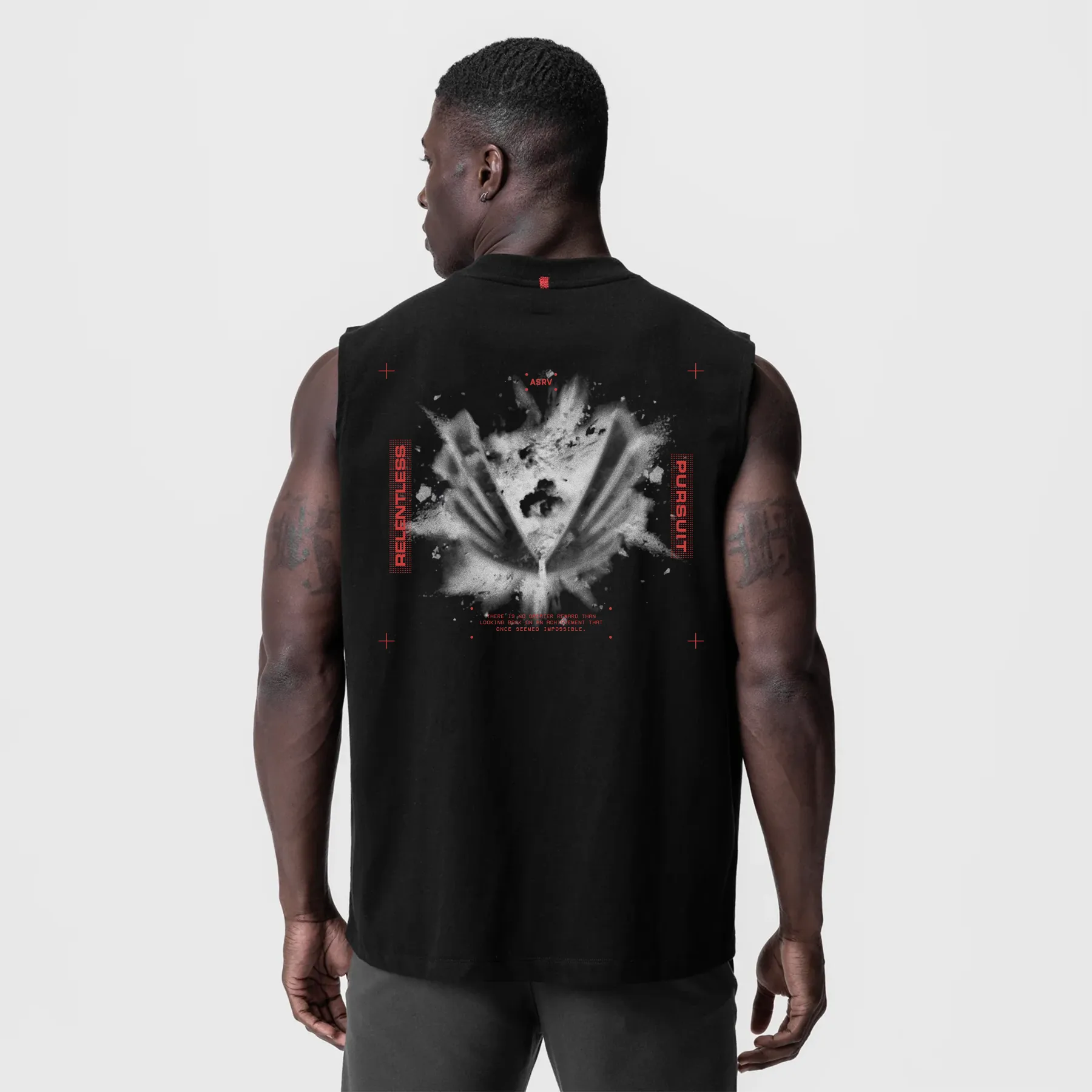 0807. Tech Essential? Relaxed Cutoff - Black "Blast Radius" Advanced Moisture Management