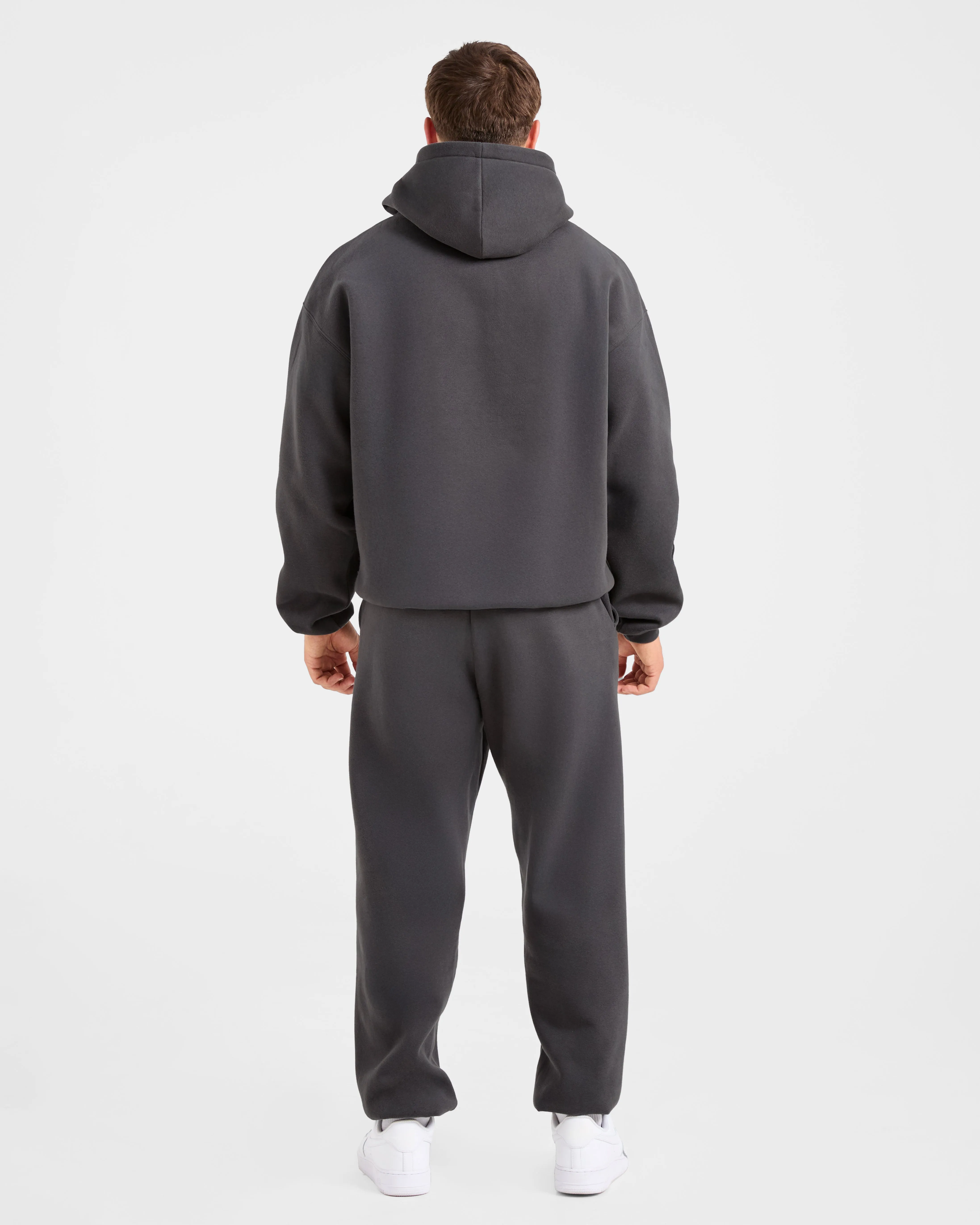 Academy Oversized Hoodie - Charcoal Stretchable Cuffs
