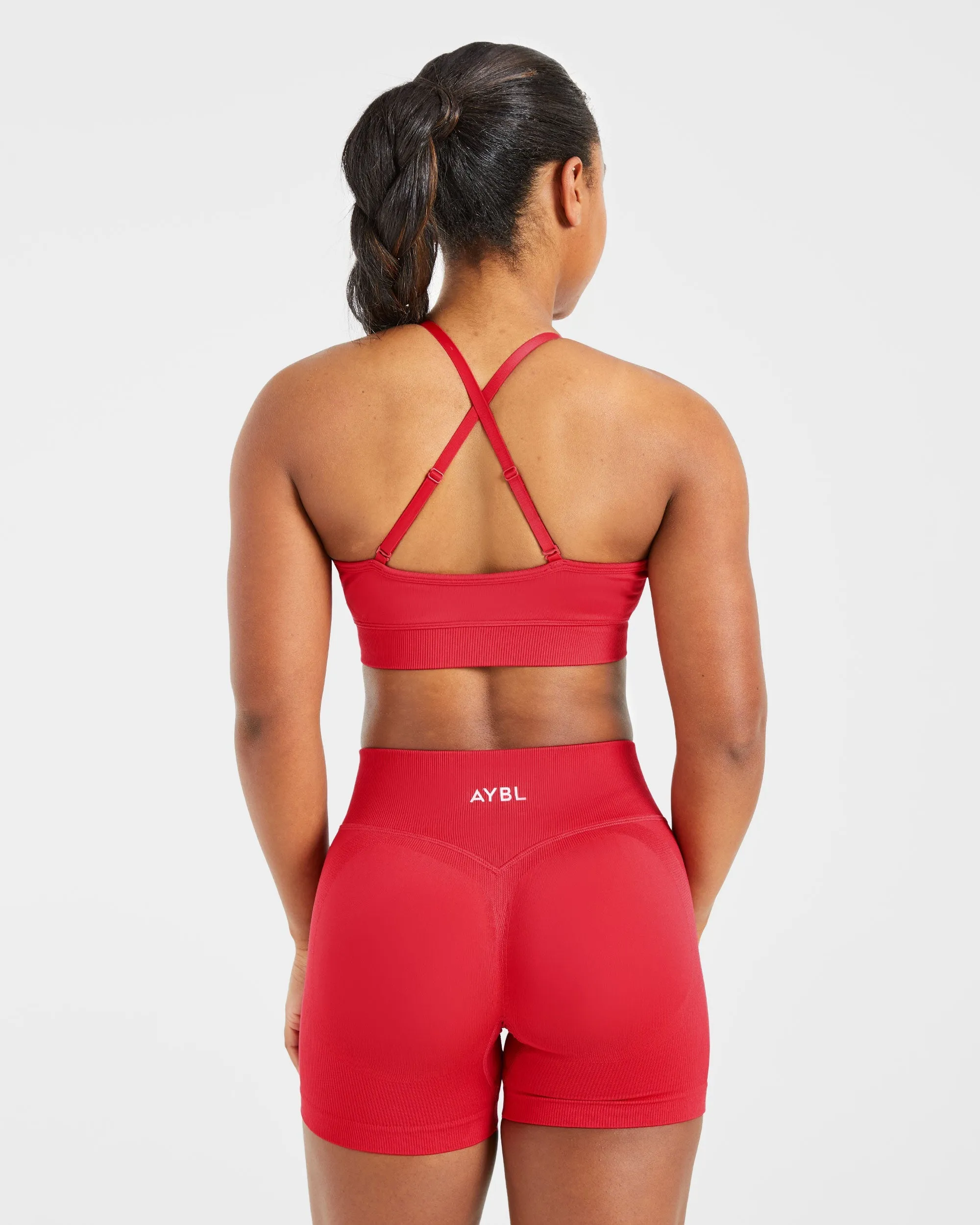 Supportive Band Small seams Adapt Seamless Sports Bra - Salsa Red