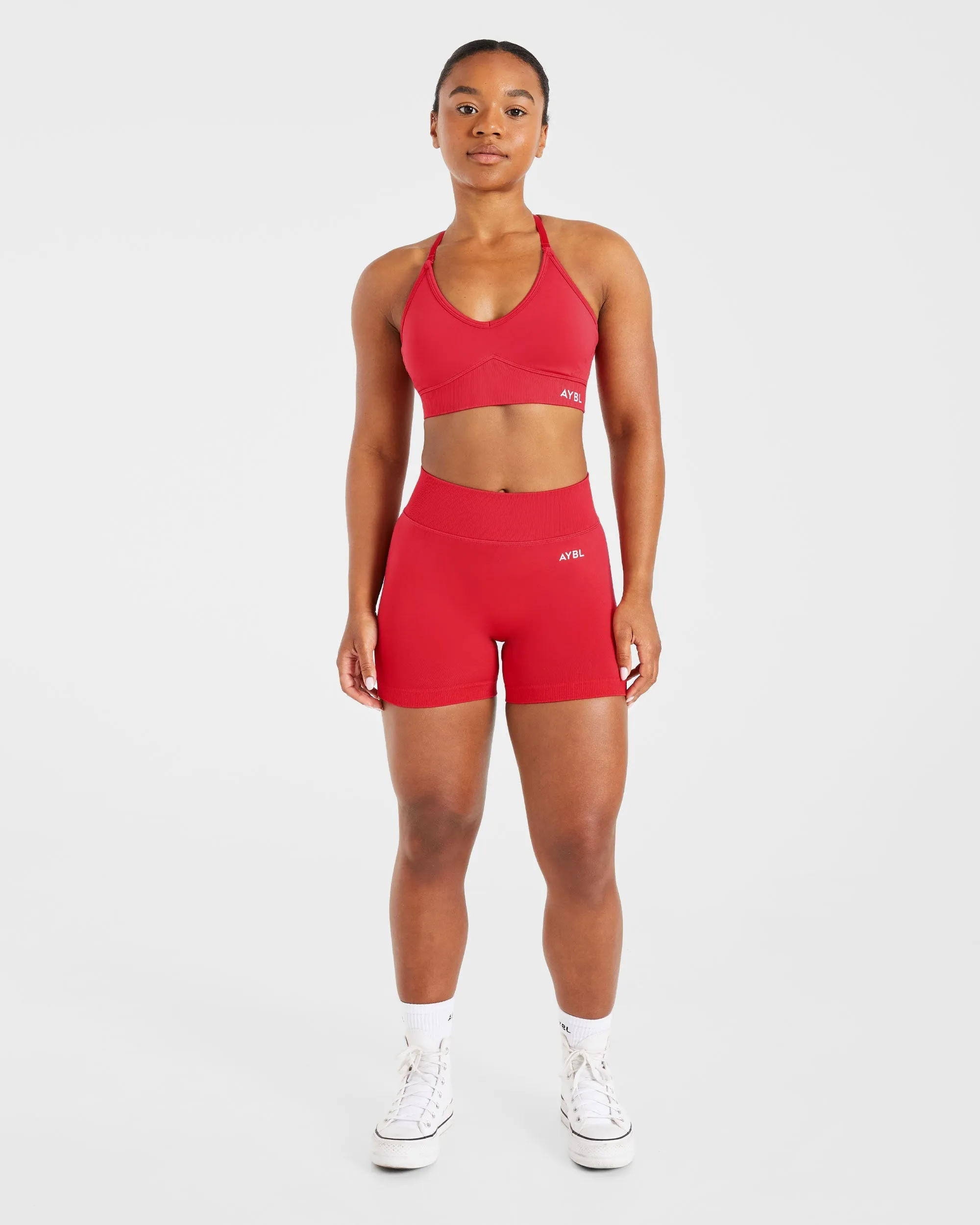 Adapt Seamless Sports Bra - Salsa Red Seamless Look Layering Piece