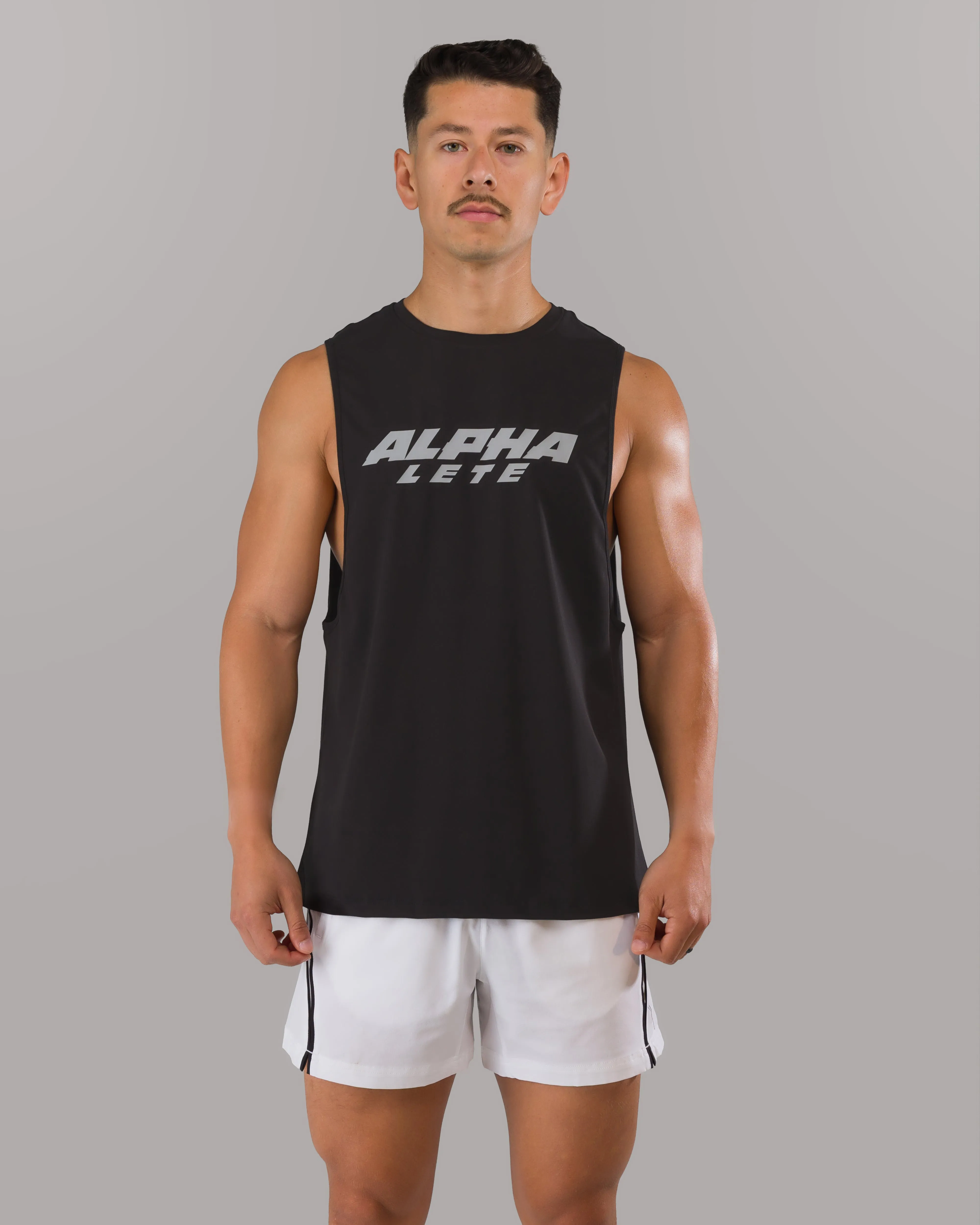 Force Core Cutoff - Black QuickDry Textile above ground
