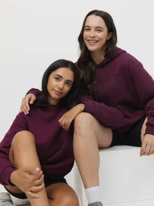 City Sense Modern Design Heritage Hoodie In Mulberry