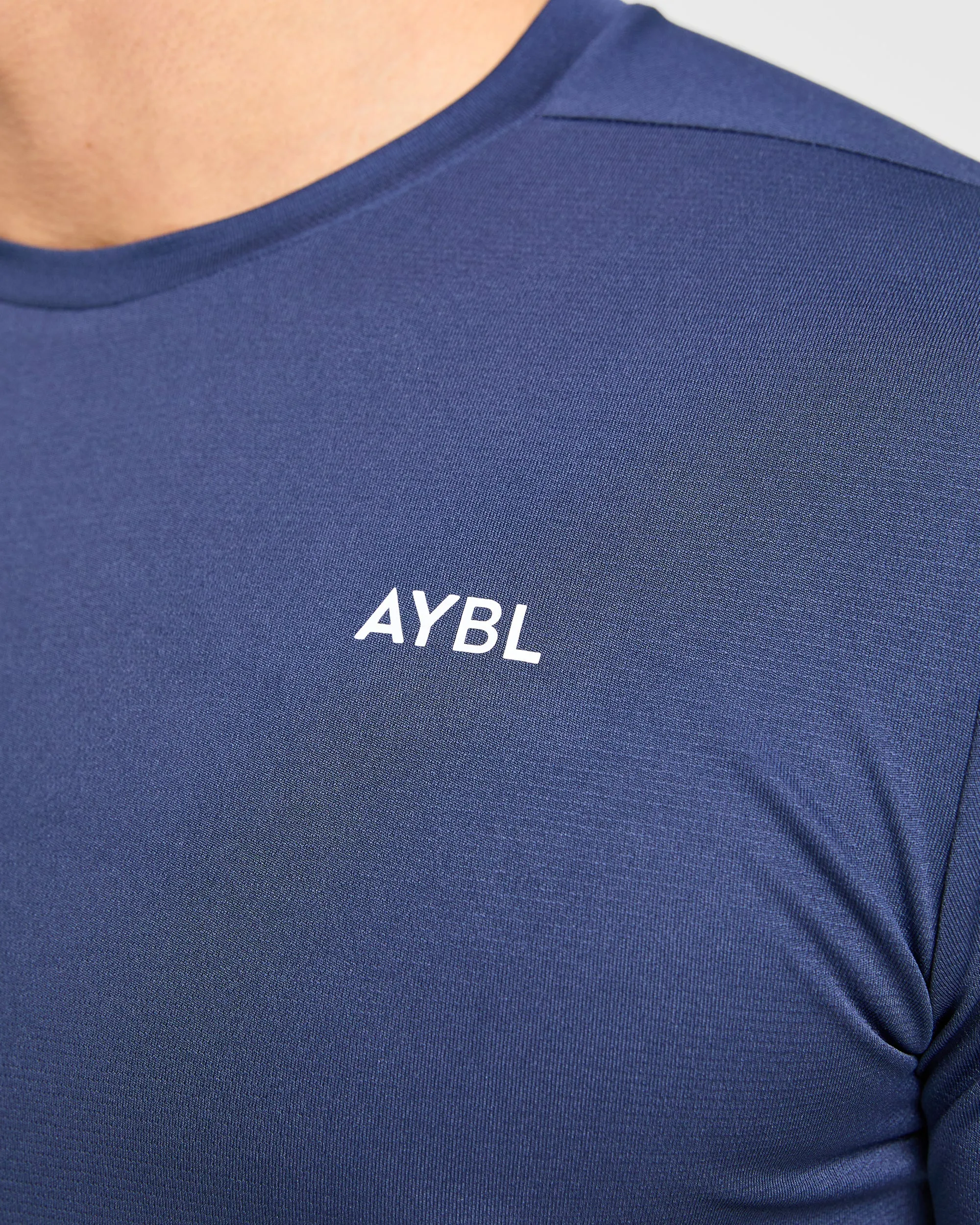 Origin T Shirt - Navy Micro Perforated Fabric Colorfast Dye