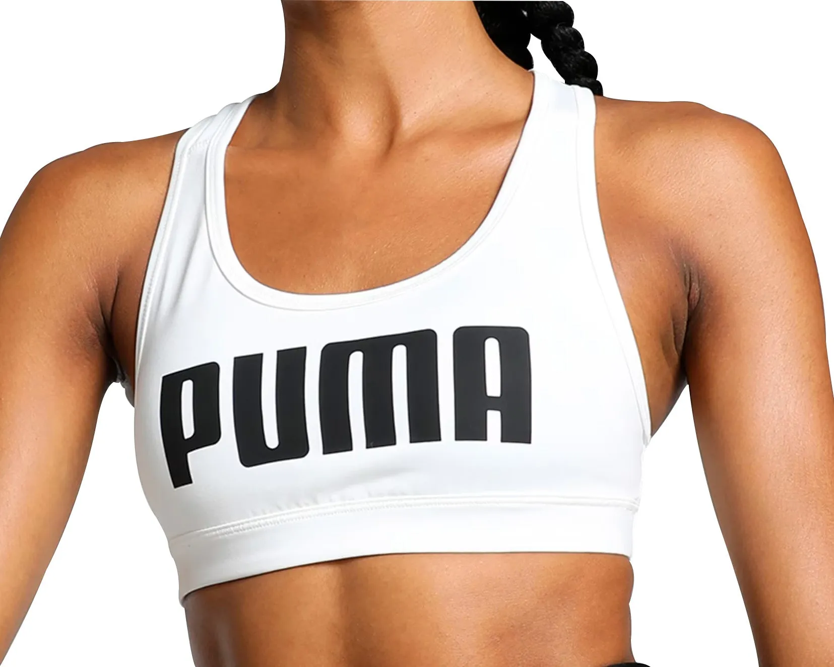 ventilation channels Puma 4KEEPS Womens Running Sports Bra - White