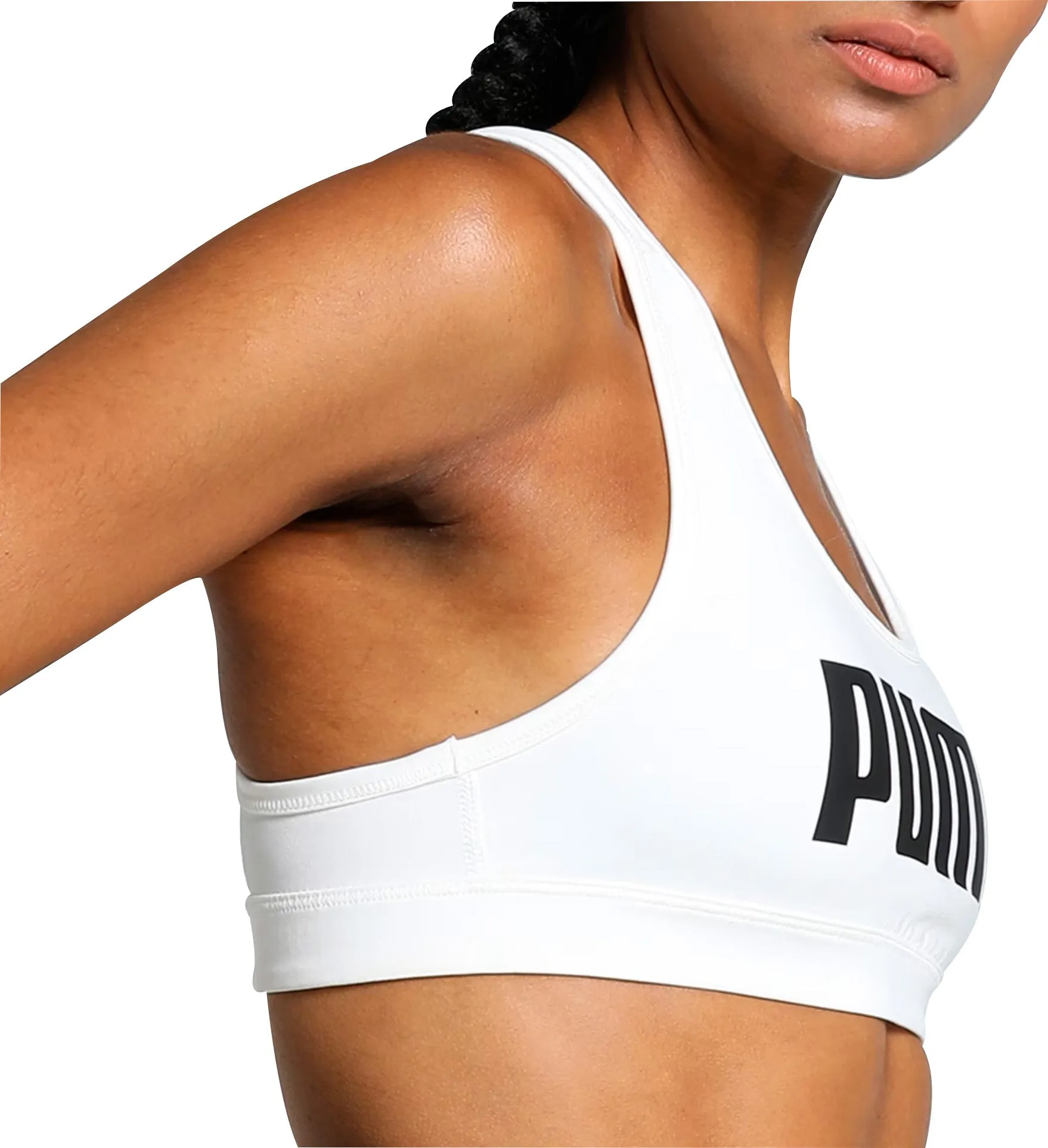 Sports Apparel Decorated seams Puma 4KEEPS Womens Running Sports Bra - White
