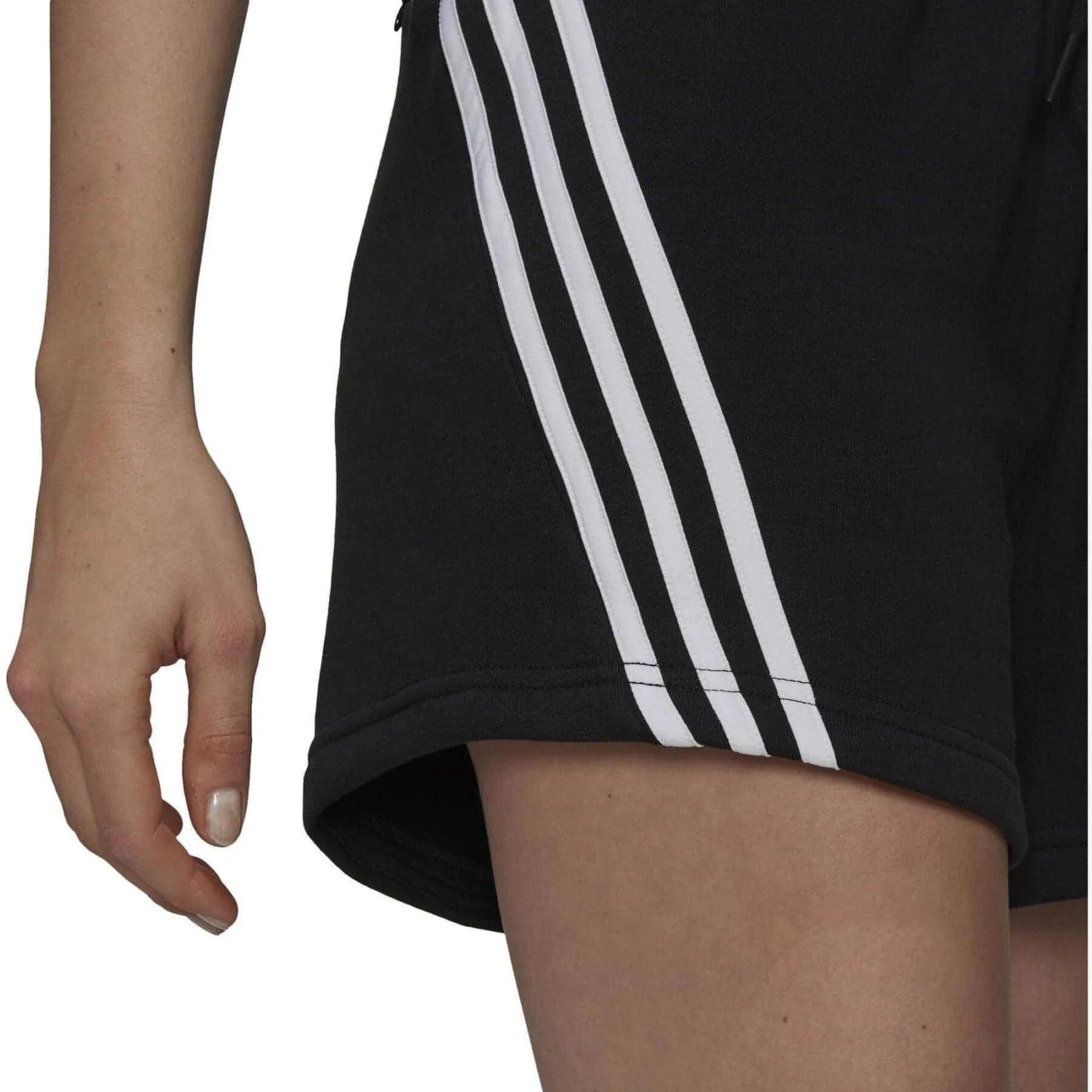 adidas Future Icon 3 Stripes Womens Training Shorts - Black cool tones