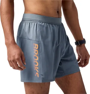 Office Attire Brooks Journey 5 Inch Mens Running Shorts - Grey