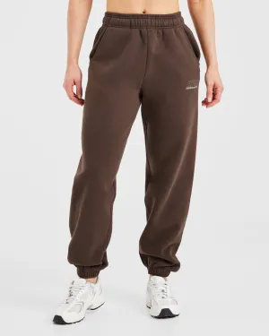 Wire-Free Comfort Ladylike Athletics Track Oversized Joggers - Brown/Sand