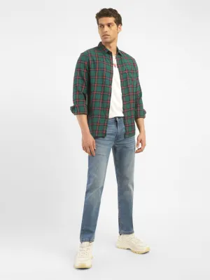 Men's 511 Blue Slim Fit Mid Rise Jeans Clean Fashion