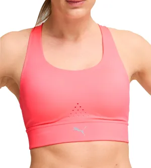 Red workout gear Puma PWRbreathe Womens Running Sports Bra - Pink