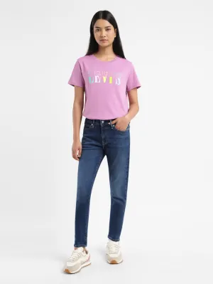 Women's 711 Blue Skinny Fit Mid Rise Jeans Casual Solution