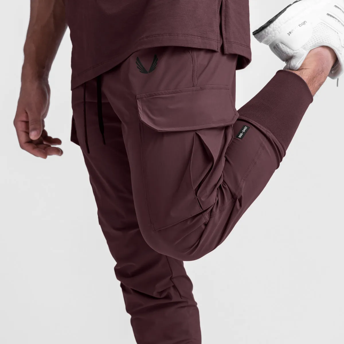 0437. Tetra-Lite? Cargo High Rib Jogger - Faded Plum Urban Flex
